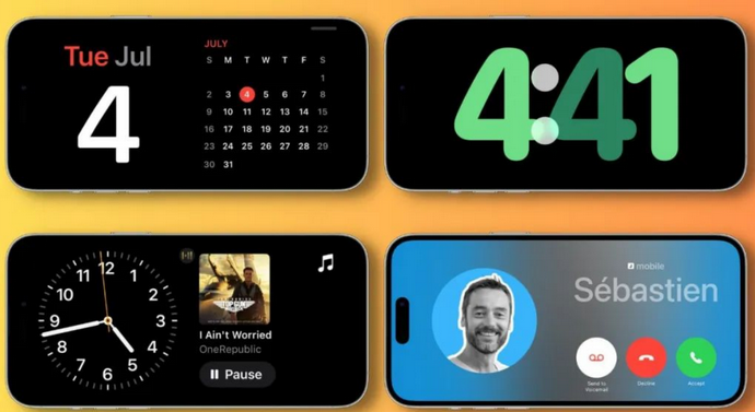 句容苹果手机维修分享iOS17横屏充电待机显示有什么好处 