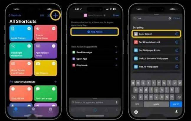 句容苹果14锁屏维修店分享iPhone14升级iOS16.4后如何创建锁屏快捷方式 